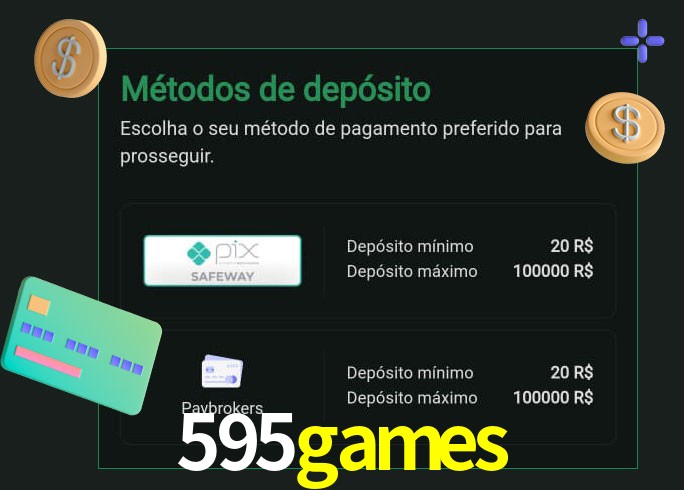 O cassino 595games oferece uma grande variedade de métodos de pagamento